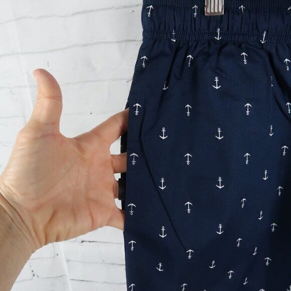 NAUTICA SLEEPWEAR MARITIME BLUE ANCHOR PRINT SLEEP SHORT SIZE MEDIUM NWT - Picture 7 of 11